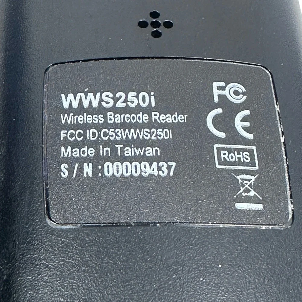 Wasp WWS250i Wireless Barcode Reader Bluetooth Pocket Scanner Black Yellow USB - Picture 5 of 5